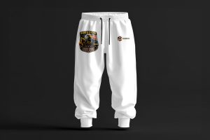 “Strong Hands Strong Nation” Branded Trousers White