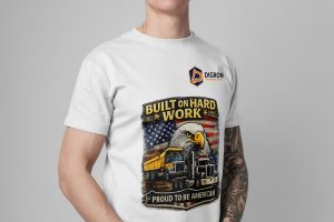 “Proud To Re American ” Branded T-Shirt White